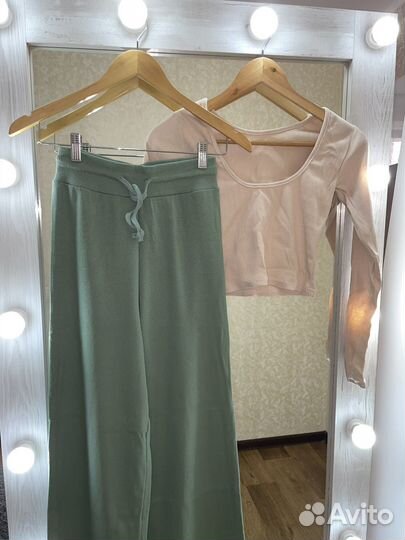 Брюки палаццо и лонгслив