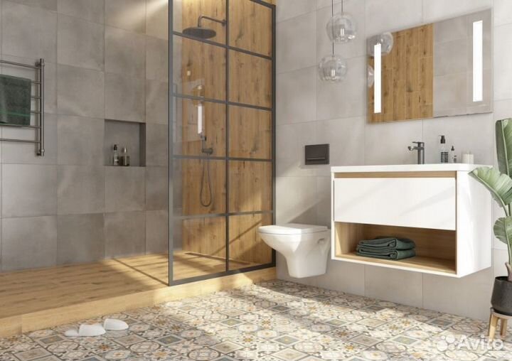 Зеркало Cersanit Base 80 kn-lu-led020*80-b-os Хром