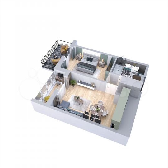 1-к. квартира, 48,3 м², 4/10 эт.