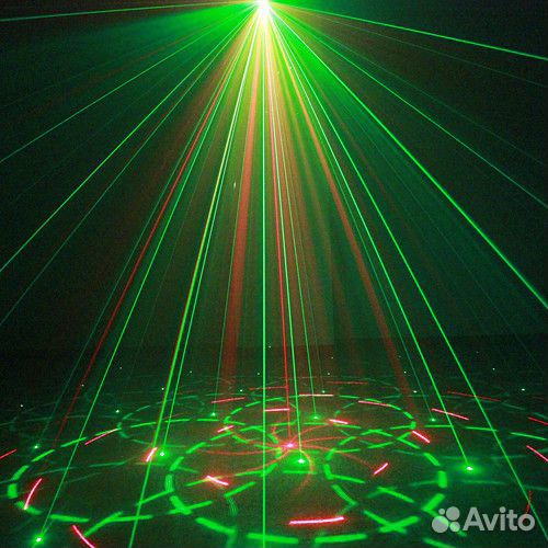 Светомузыка Лазер 2 цвета. лазерный проектор