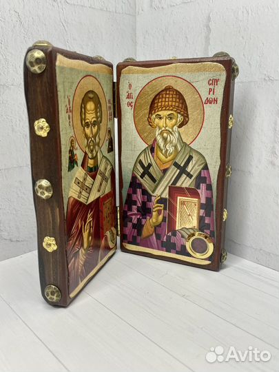 Диптих Николай угодник и Святитель Спиридон