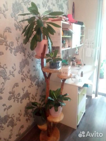 Деревянная подставка для цветы