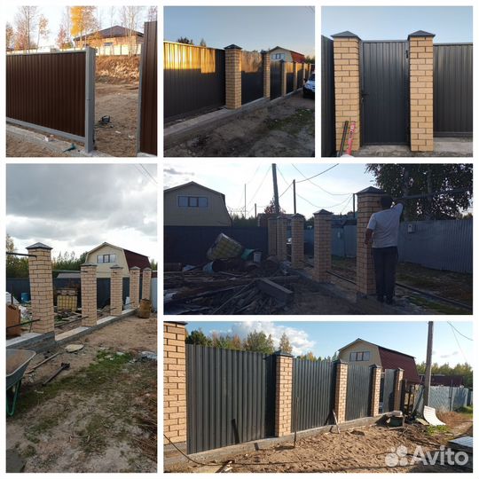 Установка заборов калитка ворота откатные