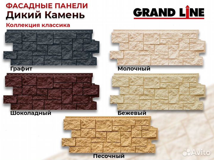 Фасадные панели grand line все