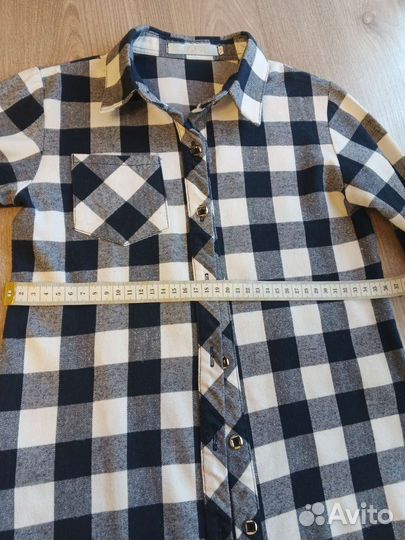 Рубашка в клетку для девочки