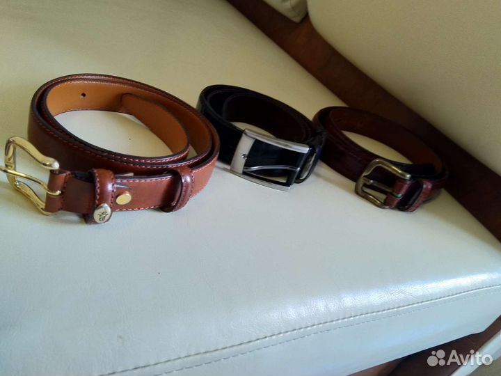 Мужской кожаный ремень италия