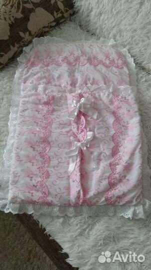 Конверт для выписки) салатовый и розовый