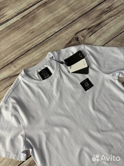 Футболка Armani Exchange белая люкс