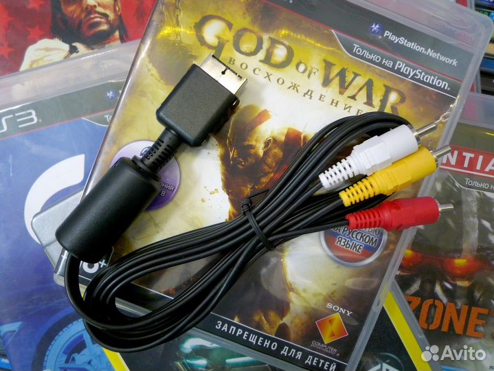 Композитный (AV) кабель PS1, PS2, PS3. Новый