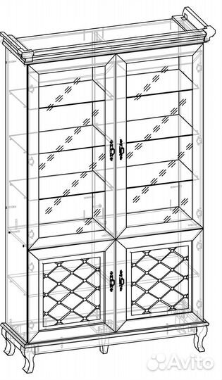 Гостиная Ванесса орех патина 3,6 м