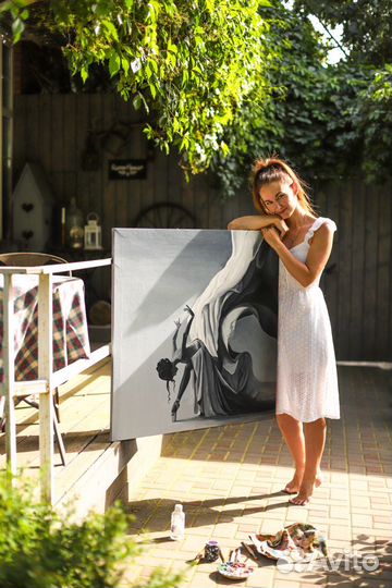 Картина маслом большого размера