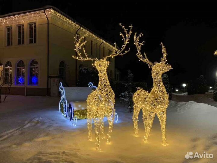 Светодиодные фигуры снеговик