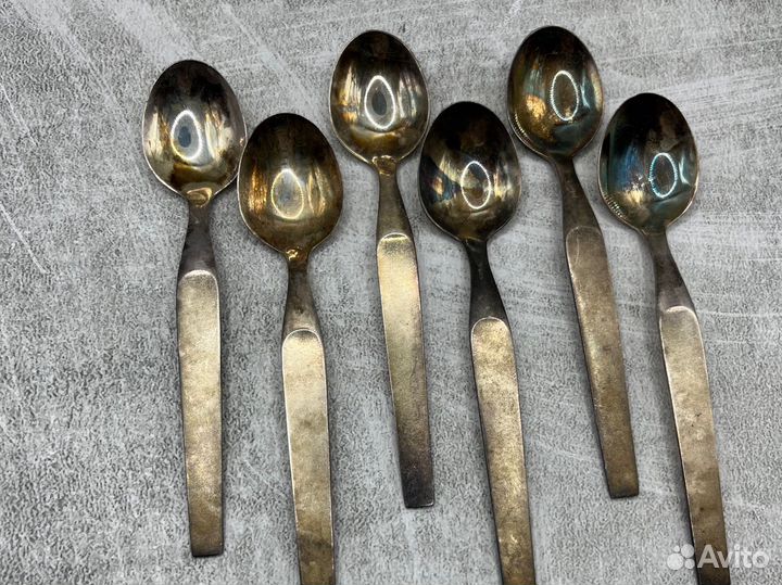 Ложки СССР мельхиор набор 6 шт