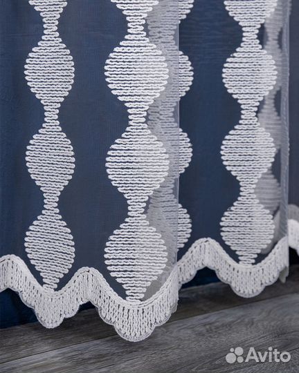 Тюль дентель Капель готовый на окна пошив