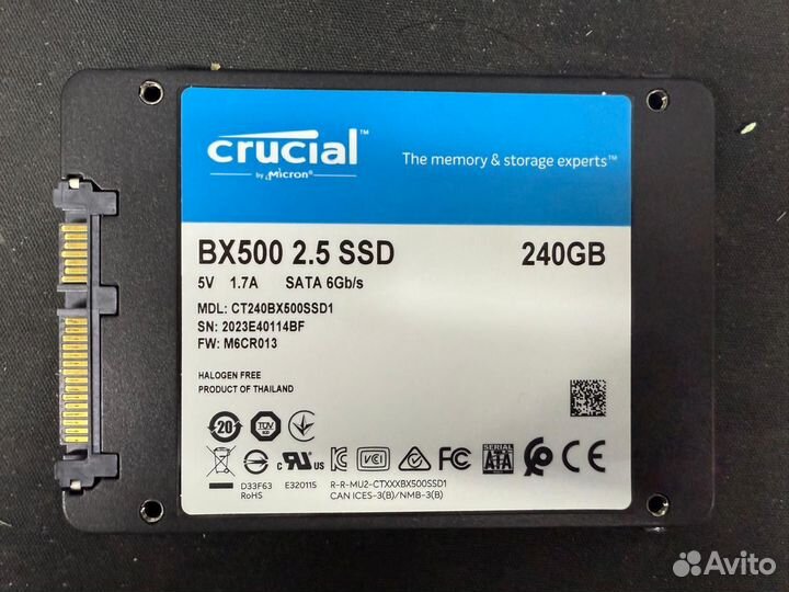 SSD Диск Crucial BX500 2.5 SATA 240gb