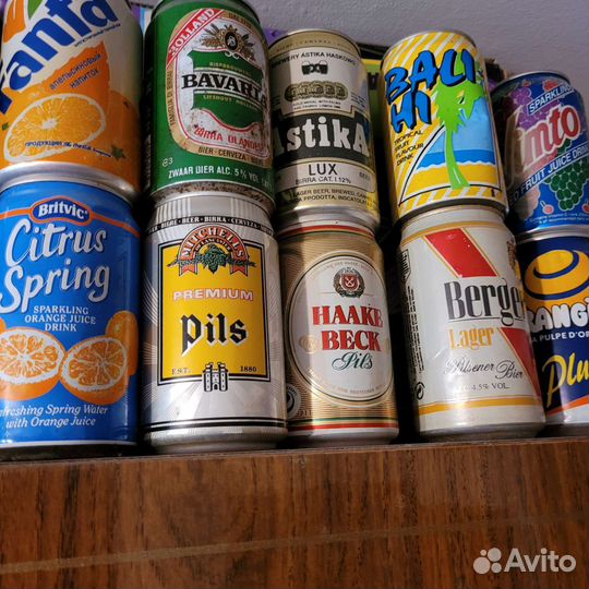 Коллекция 90 годов баночки жесть