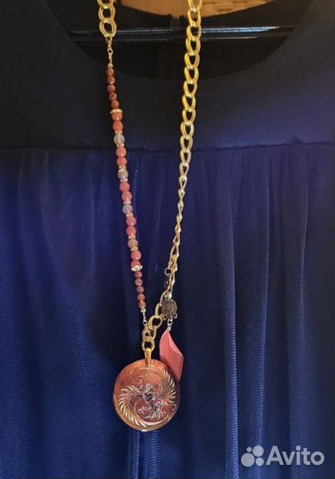 Колье огненный Финист Миниатюрная роспись