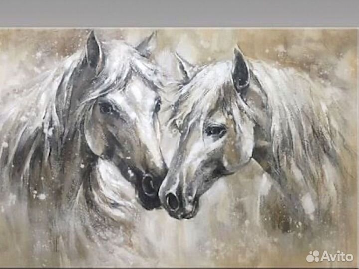 Картина маслом на холсте лошадь