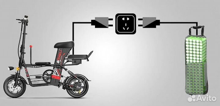 Велосипед электрический для семьи в отличном состо
