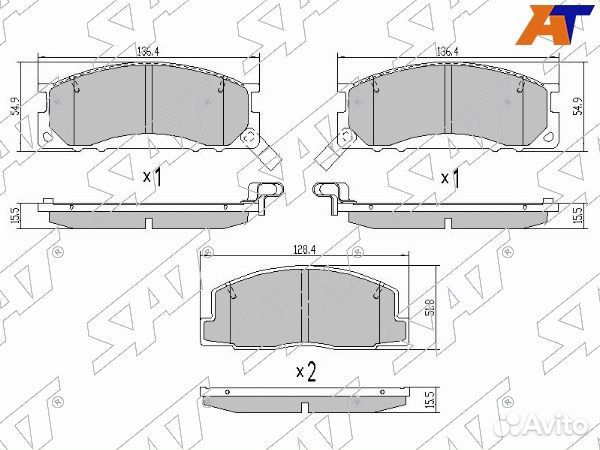 Колодки тормозные Передние toyota lite ACE
