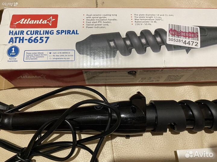 Плойка для волос спиральная