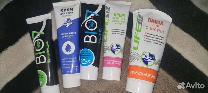Защитный крем, паста для очистки рук