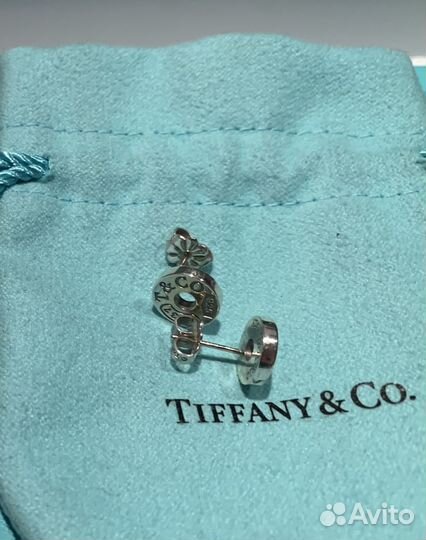 Серьги Tiffany круглые Оригинал Новые