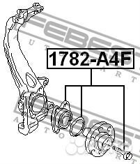 Ступица передняя комплект Febest 1782-A4F