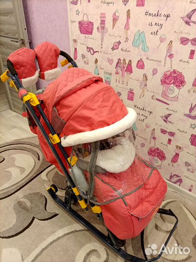 Детские санки коляска ника 7-3