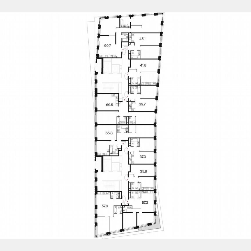 1-к. квартира, 39,7 м², 9/18 эт.