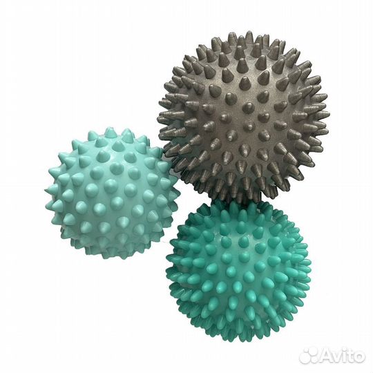 Набор массажных мячей 3 шт.; размер: 9 см., 7,5 см