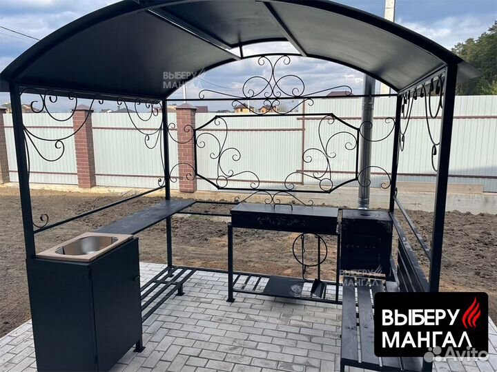 Мангал с крышей