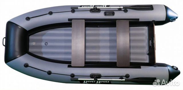 Лодка RiverBoats 340 нднд лайт черно-серый
