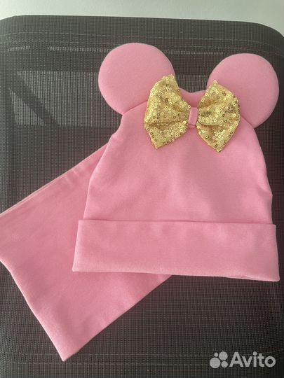 Шапка со снудом для девочки