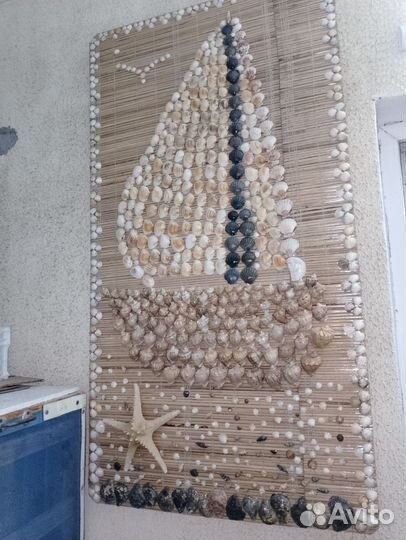 Картина-панно из ракушек