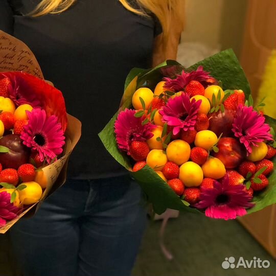 Букет учителю, клубничный букет, фруктовый букет