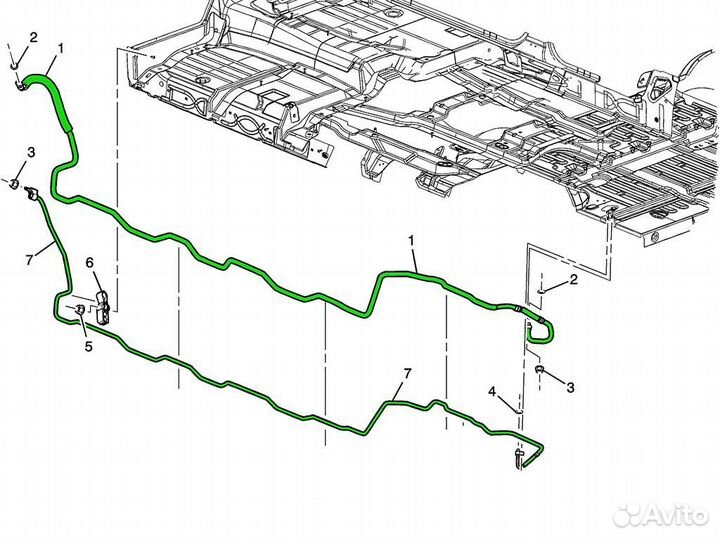 Chevrolet Tahoe GMT800 шланги заднего кондиционера