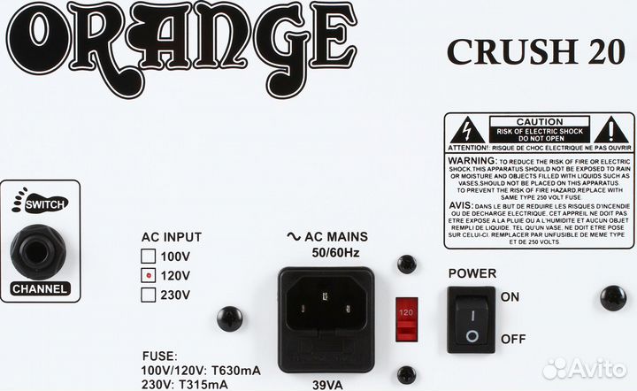 Комбо усилитель Orange crush 20-BLK