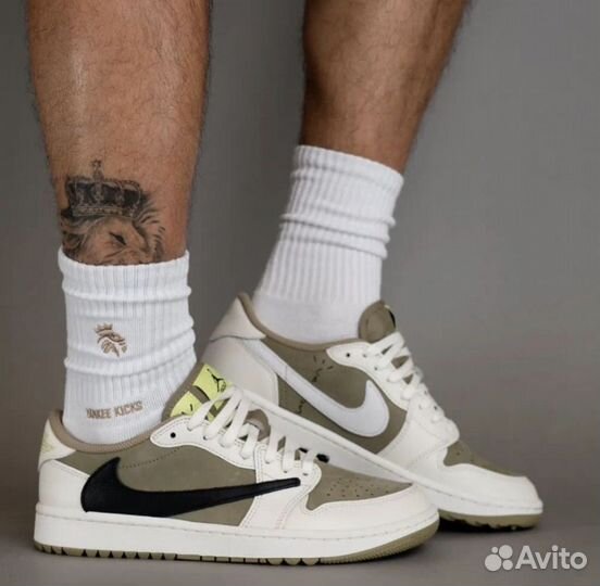 Travis Scott x Nike Air Jordan 1 Low Golf Olive