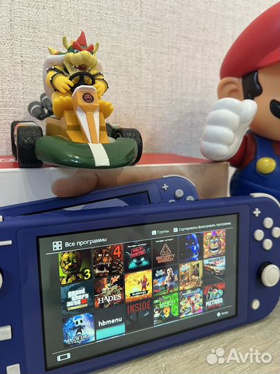 Nintendo switch lite Blue 512 gb Прошитая 60 игр