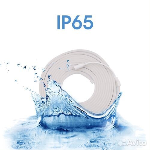 Лента неоновая 5метров (IP65 12V) Синяя