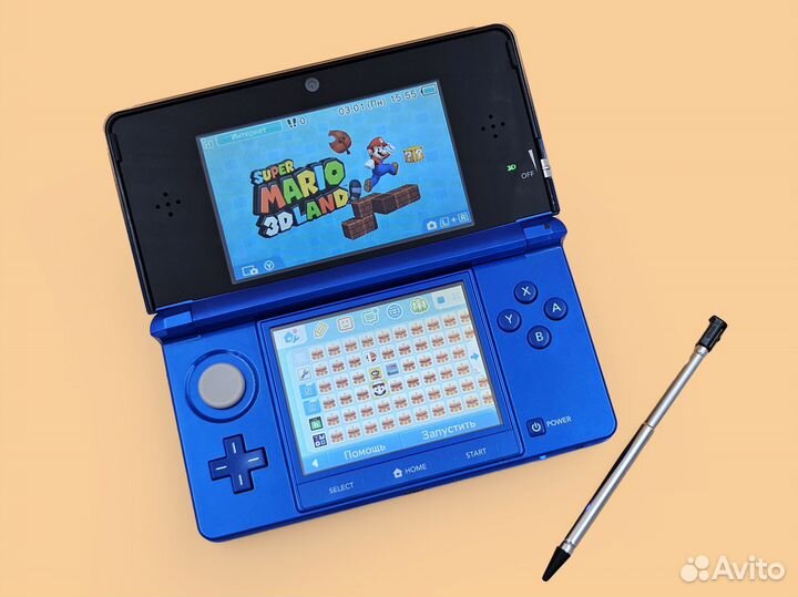 Nintendo 3DS синяя, 200 игр, 128 Gb