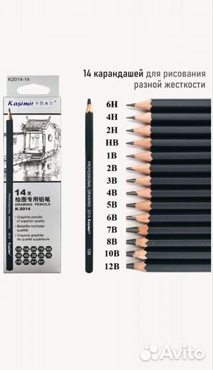 Набор чернографитных карандашей