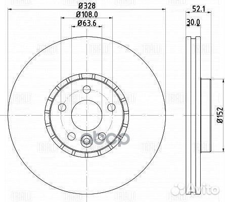 Диск торм. для а/м Volvo XC60 (08) перед. d32