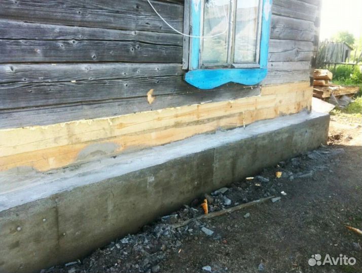 Замена венцов ремонт фундамента отмостка