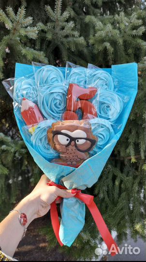 Вкусные букеты из пряников и безе