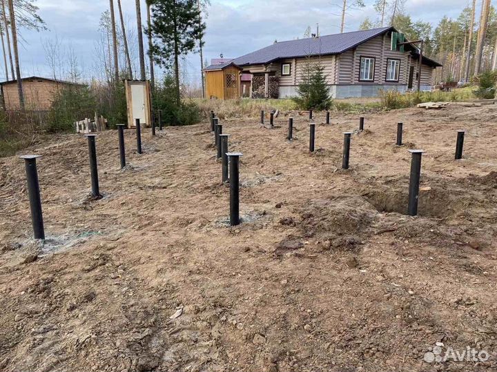 Монтаж винтовых свай под ключ