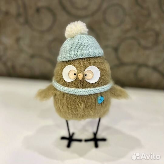 Сова, птица счастья, handmade, интерьерная игрушка