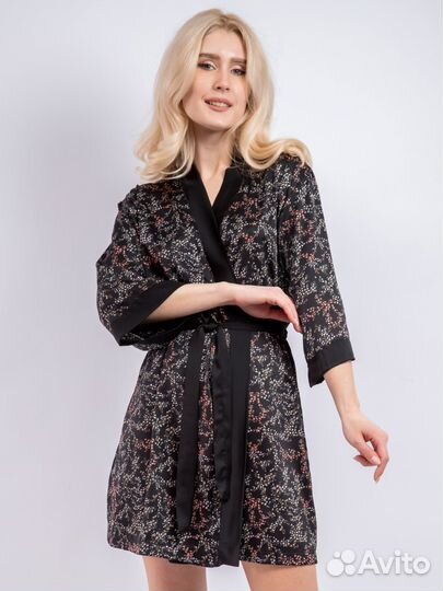 Халат женский черный