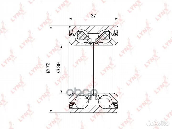 Комплект подшипника ступицы колеса перед WB
